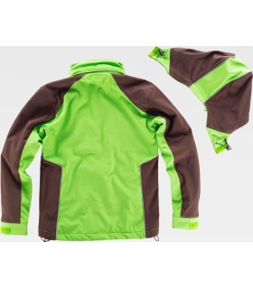 Chaqueta Workshell con capucha desmontable WF1040. Workteam6