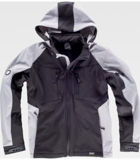 Chaqueta Workshell con capucha desmontable WF1040. Workteam8
