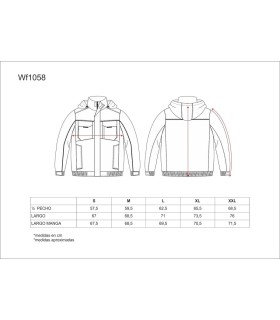 Parka acolchada con tejido Ripstop WF1058. Workteam3