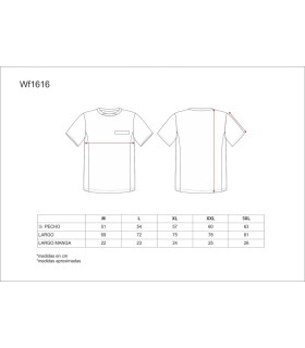 Camiseta técnica combinada WF1616. Workteam7