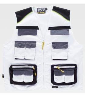 Chaleco safari multibolsillos WF5854. Workteam3