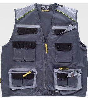 Chaleco safari multibolsillos WF5854. Workteam5