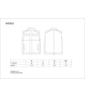Chaleco acolchado multibolsillos WF5853. Workteam9