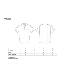 Polo en tejido Pique WF5855. Workteam9