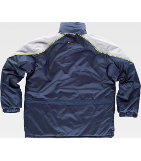 Parka en tejido tafetán acolchada y combinada WF5858. Workteam4