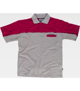 Polo en tejido pique bicolor WF1855. Workteam1
