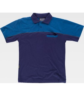 Polo en tejido pique bicolor WF1855. Workteam3