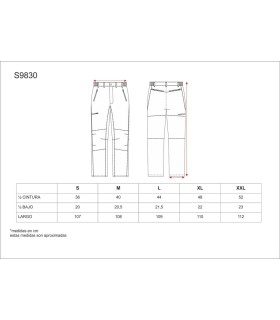 Pantalón Workshell con diseño Slim Fit S9830. Workteam2