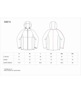 Chaqueta Workshell con capucha S8610. Workteam3