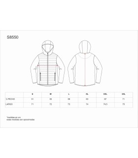 Chaqueta Sport acolchada con tejido de camuflaje S8550. Workteam3