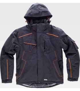 Parka acolchada impermeable con capucha desmontable S1150. Workteam1