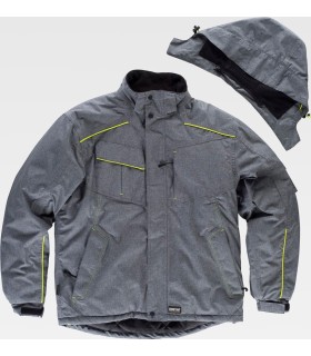Parka acolchada impermeable con capucha desmontable S1150. Workteam4