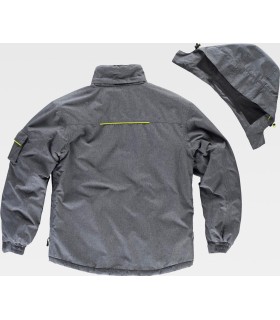 Parka acolchada impermeable con capucha desmontable S1150. Workteam5