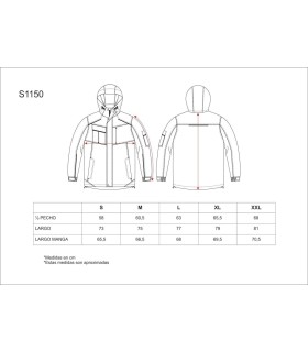 Parka acolchada impermeable con capucha desmontable S1150. Workteam8
