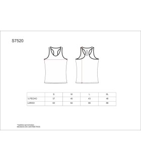 Camiseta de tirantes para mujer de deporte S7520. Workteam7