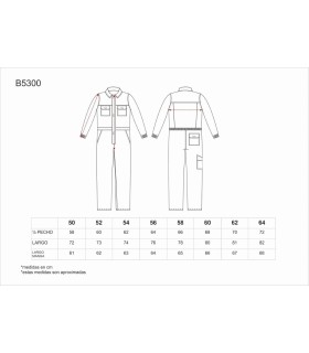 Buzo de algodón grueso B5300. Workteam7