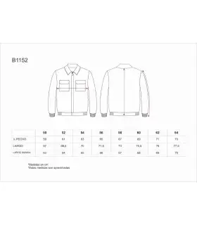 Chaquetilla de algodón ligero B1152. Workteam7