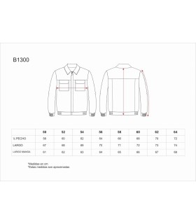 Chaquetilla de algodón grueso B1300. Workteam7