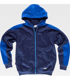 Sudadera Sport combinada con cremallera entera S5530. Workteam1