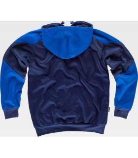 Sudadera Sport combinada con cremallera entera S5530. Workteam2