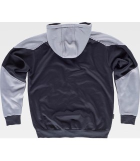 Sudadera Sport combinada con cremallera entera S5530. Workteam4