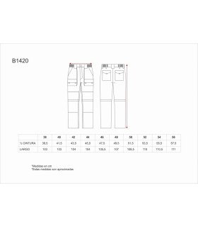 Pantalón desmontable multibolsillos B1420. Workteam13