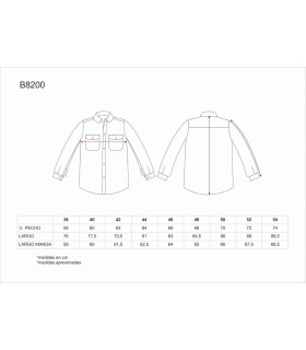 Camisa de algodón con bolsillos B8200. Workteam7