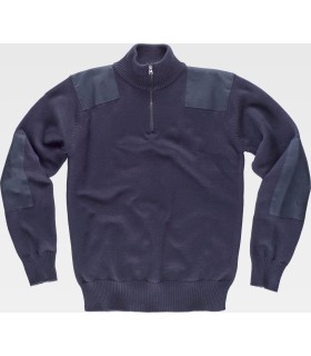 Jersey de algodón de cuello alto reforzado S5502. Workteam3