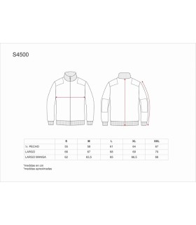 Chaqueta de cuello alto en punto grueso S4500. Workteam7