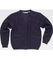 Chaqueta de escote a pico en punto fino S4503. Workteam1