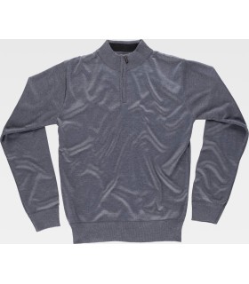 Jersey fino de cuello alto de media cremallera S5601. Workteam5