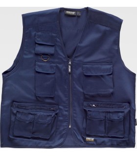 Chaleco tipo safari multibolsillos S3100. Workteam7