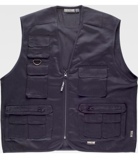 Chaleco tipo safari multibolsillos S3100. Workteam9