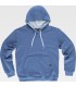 Sudadera bicolor tipo canguro unisex con capucha S5570. Workteam1