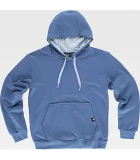 Sudadera bicolor tipo canguro unisex con capucha S5570. Workteam1