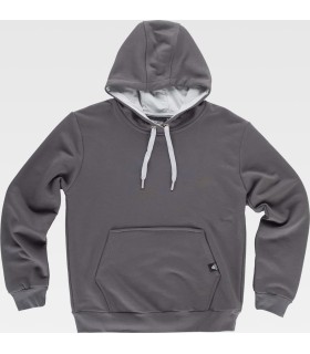 Sudadera bicolor tipo canguro unisex con capucha S5570. Workteam3