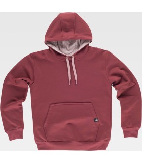 Sudadera bicolor tipo canguro unisex con capucha S5570. Workteam5