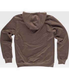 Sudadera bicolor tipo canguro unisex con capucha S5570. Workteam8