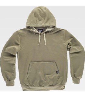 Sudadera bicolor tipo canguro unisex con capucha S5570. Workteam11