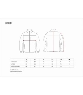 Chaqueta polar con bolsillos y cierre de cremallera entero S4000. Workteam9
