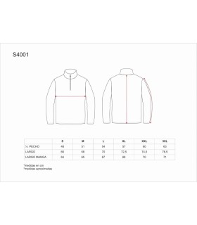 Chaqueta Polar segunda piel S4001. Workteam15