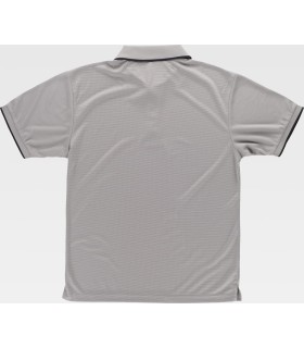 Polo en tejido Waffle bicolor S6540. Workteam2