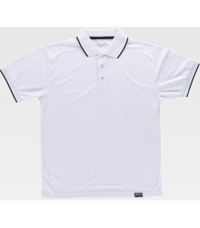 Polo en tejido Waffle bicolor S6540. Workteam3