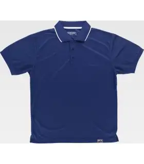 Polo en tejido Waffle bicolor S6540. Workteam5