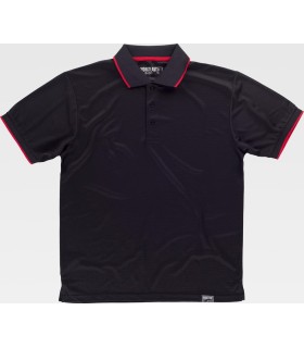 Polo en tejido Waffle bicolor S6540. Workteam7