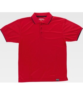 Polo en tejido Waffle bicolor S6540. Workteam9