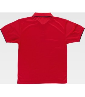 Polo en tejido Waffle bicolor S6540. Workteam10