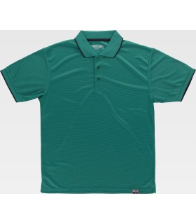 Polo en tejido Waffle bicolor S6540. Workteam11