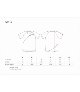 Camiseta técnica flúor S6610. Workteam9