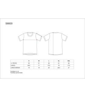 Camiseta de algodón S6600. Workteam11